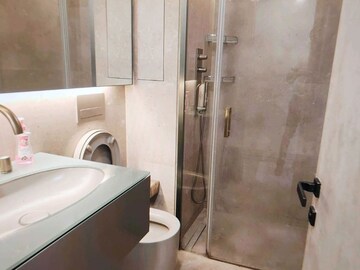 Bathroom in 3 BHK Apartment at Lodha World Crest, Worli – for Rent