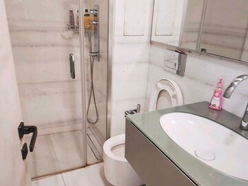 Bathroom in 3 BHK Apartment at Lodha World Crest, Worli – for Rent