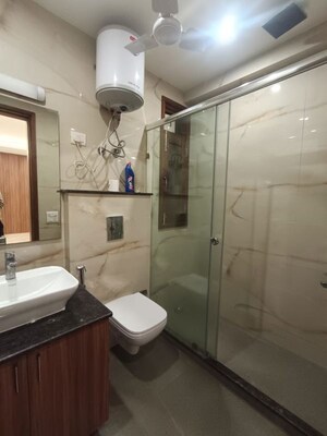 Bathroom in 3 BHK Builder Floor at Greater Kailash I – for Rent