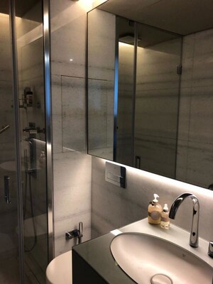 Bathroom in 4 BHK Apartment at Lodha World Crest, Worli – for Rent