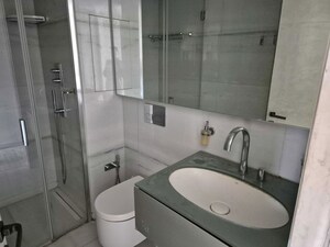 Bathroom in 3 BHK Apartment at Lodha World Crest, Worli – for Rent