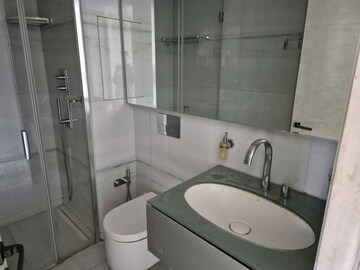 Bathroom in 3 BHK Apartment at Lodha World Crest, Worli – for Rent