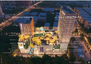  Shop – Exterior View View at Trehan Iris Broadway Greno West, Roza Yakubpur - for Sale