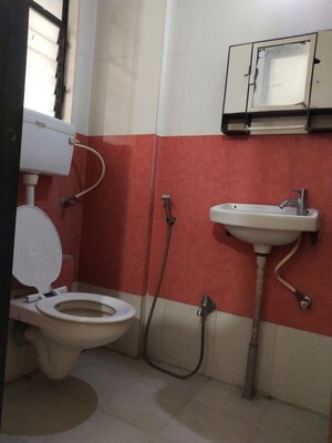 Bathroom in 3 BHK Apartment at Nisarg Akash, Pimple Nilakh – for Rent