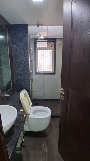 Bathroom in 2 BHK Apartment at Rizvi Oak, Malad East – for Rent