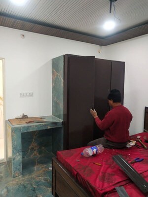 Bedroom in 1.5 BHK Builder Floor at NDA Rail Vihar, Sector 33 – for Rent