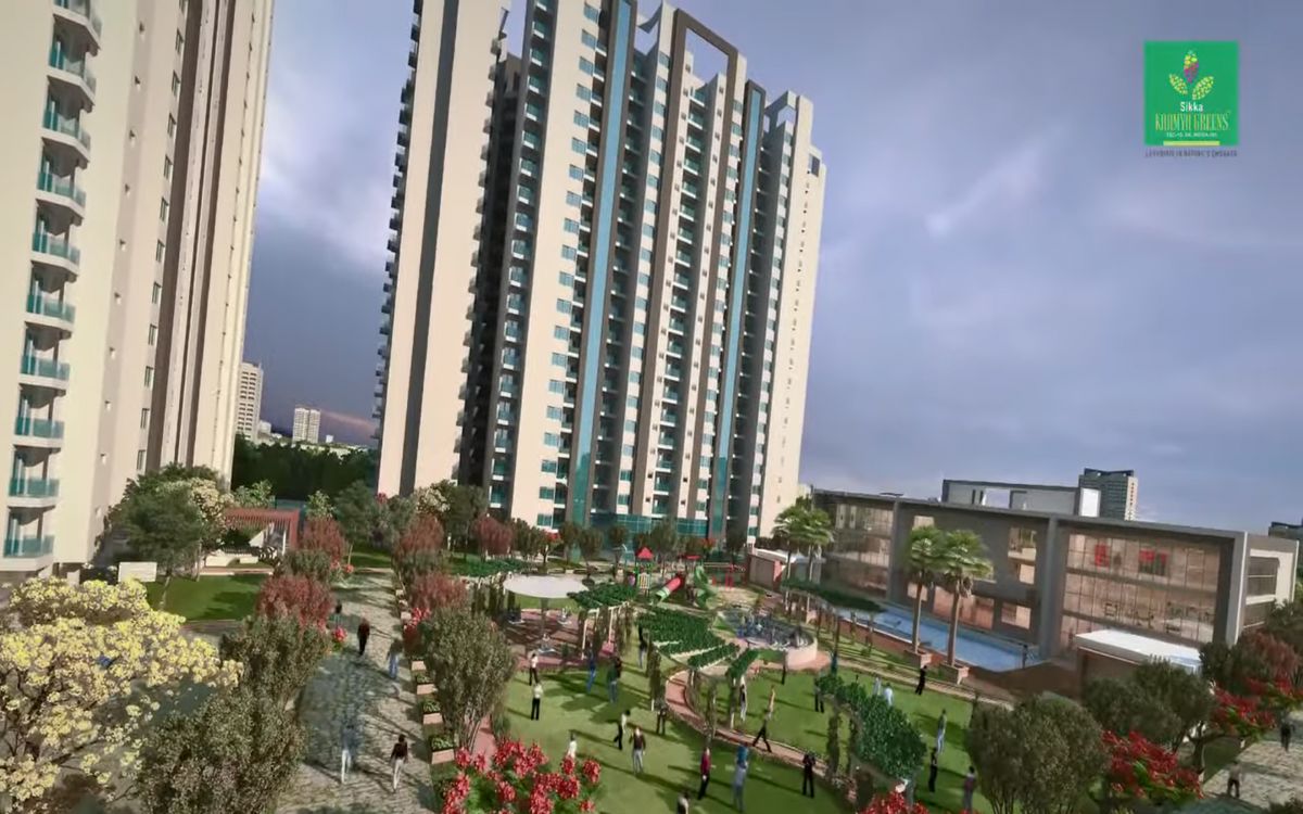 2 BHK + Pooja Room 1150 Sq.Ft. Apartment in Sikka Kaamya Greens