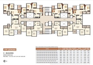 Floor Plan in 3 BHK Apartment at VTP Leonara, Mahalunge – for Sale