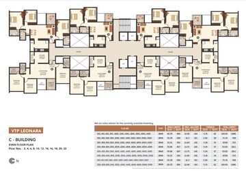Floor Plan in 3 BHK Apartment at VTP Leonara, Mahalunge – for Sale