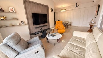 Living Room in 3 BHK Apartment at Lodha Sterling, Kolshet Road – for Rent