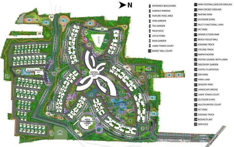 Master Plan, prestige-park-grove 3.5 Bedroom 1960 Sq.Ft. Apartment In Whitefield Bangalore 9964208