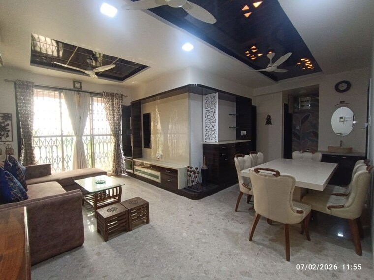 Living Room, akshar-sai-radiance 2 Bedroom 1510 Sq.Ft. Apartment In Cbd Belapur Sector 15 Navi Mumbai 9965411