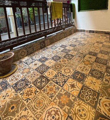 Balcony in 2 BHK Builder Floor at Palm Residency Chhatarpur, Rajpur Khurd Extension – for Rent