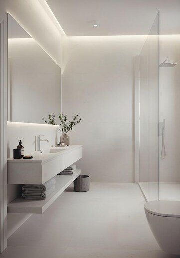 Bathroom in 3 BHK Builder Floor at Rohini Sector 8 – for Sale