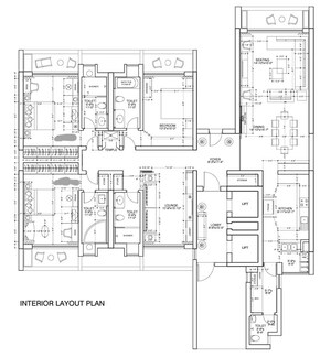 Floor Plan in 4 BHK Apartment at Oberoi Sky Gardens, Andheri West – for Rent