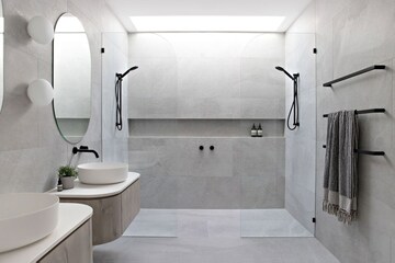 Bathroom in 3 BHK Builder Floor at Rohini Sector 8 – for Sale