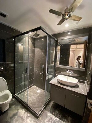 Bathroom in 3 BHK Builder Floor at Greater Kailash I – for Rent