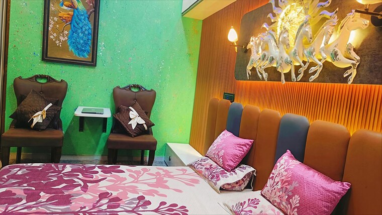 Bedroom, skynet-towers 3 Bedroom 1800 Sq.Ft. Apartment In Patiala Road Zirakpur 9967127