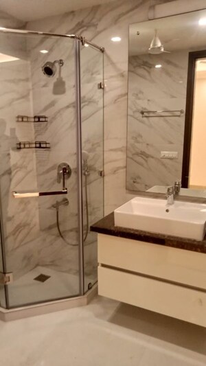 Bathroom in 4 BHK Builder Floor at Safdarjung Enclave – for Rent