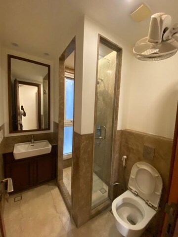 Bathroom in 4 BHK Builder Floor at Hauz Khas Enclave – for Rent