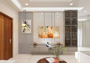 Living Room in 3 BHK Apartment at Aurobindo Kohinoor, Serilingampally – for Rent