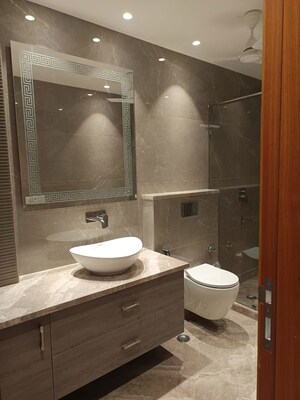 Bathroom in 3 BHK Builder Floor at Panchsheel Enclave – for Rent