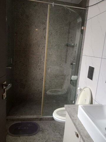 Bathroom in 3 BHK Builder Floor at Palm Residency Chhatarpur, Chattarpur – for Rent