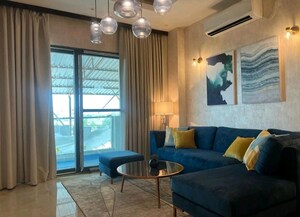 Living Room in 4 BHK Apartment at Uchdpl Veridia Oakwood Enclave, Wave City – for Rent