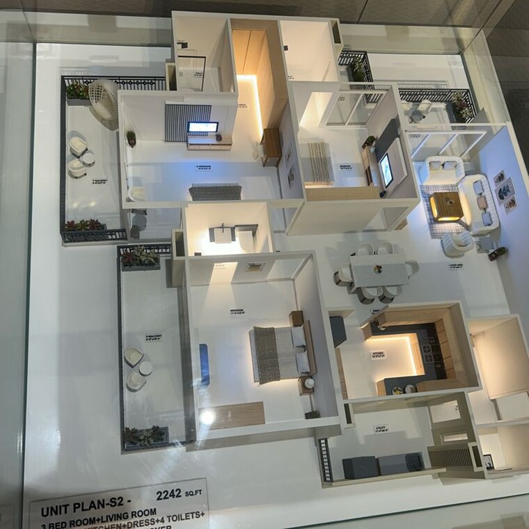 Floor Plan, ska-divine 3 Bedroom 1855 Sq.Ft. Apartment In Sadiqpur Ghaziabad 9937395