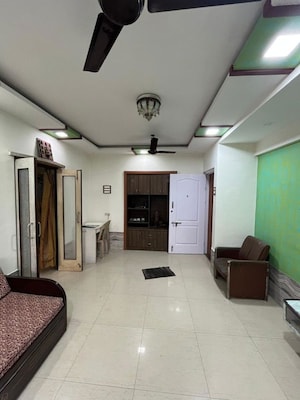 Living Room in 1 BHK Apartment at Highland Residency CHSL, Balkum Pada – for Sale
