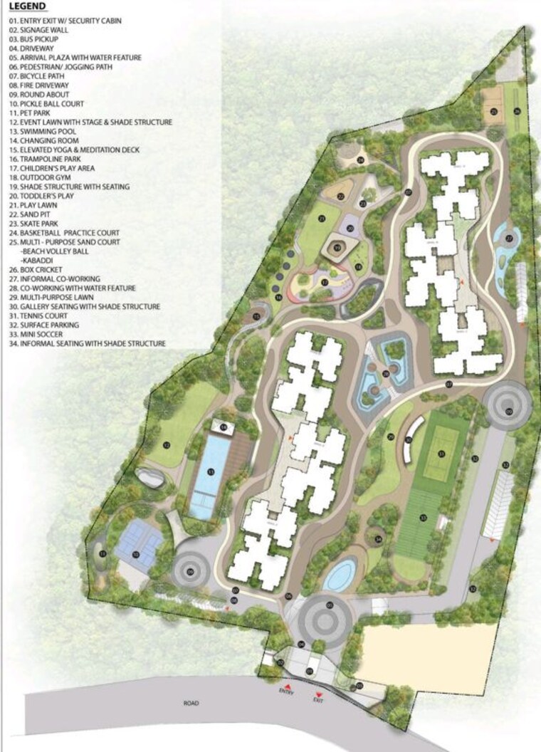 Master Plan, bricks-and-milestones-solcrest 2 Bedroom 1241 Sq.Ft. Apartment In Hennur Road Bangalore 9970014