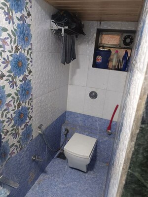 Bathroom in 1 BHK Apartment at Sukh Sagar CHS, Seawoods – for Rent