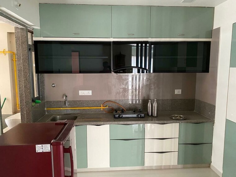 Kitchen, vivaan-eminence 3 Bedroom 1600 Sq.Ft. Apartment In Zundal Ahmedabad 9970289