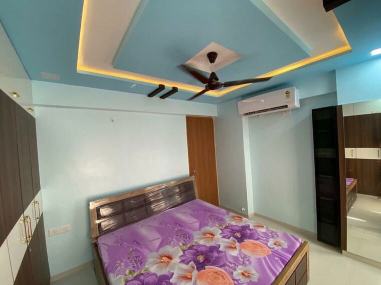 Bedroom, vivaan-eminence 3 Bedroom 1600 Sq.Ft. Apartment In Zundal Ahmedabad 9970289
