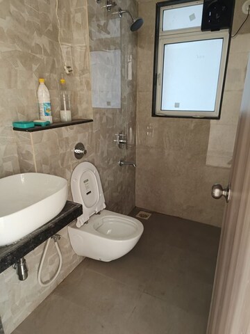 Bathroom in 2 BHK Apartment at Ashar Axis, Majiwada – for Sale