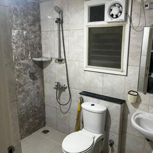 Bathroom in 2 BHK Apartment at Mantri Webcity, Hennur Road – for Rent