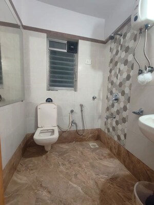 Bathroom in 2 BHK Apartment at Poddar Shri Ganesh Apartment, Goregaon West – for Rent