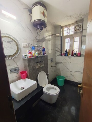 Bathroom in 3 BHK Builder Floor at Shivalik Colony – for Rent