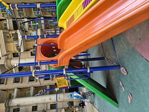 Staircase in 3 BHK Apartment at Migsun Twiinz, Eta Ii Greater Noida – for Sale