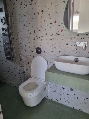 Bathroom in 3 BHK Apartment at Duplex Heights, Andheri West – for Rent