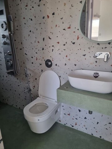 Bathroom in 3 BHK Apartment at Duplex Heights, Andheri West – for Rent