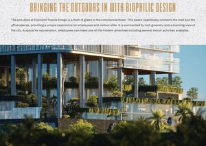  Office Space – Exterior View View at SAS Diamond Towers, Financial District - for Sale