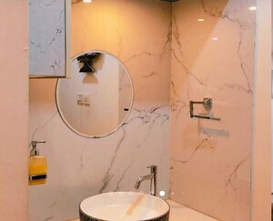 Bathroom in 3 BHK Apartment at Rajapushpa Regalia, Kokapet – for Rent