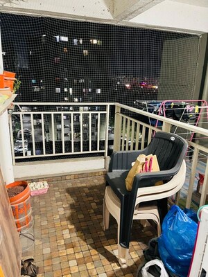 Balcony in 2 BHK Apartment at Majestique Manhattan E F, Wagholi – for Rent