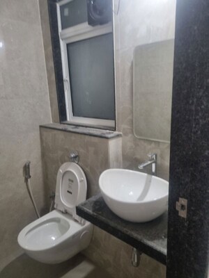 Bathroom in 1 BHK Apartment at Ashar Axis, Majiwada – for Rent