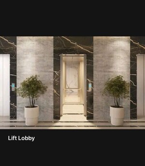 Building Lobby in 3 BHK Apartment at Uchdpl Eden, Wave City – for Sale