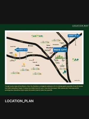 3 BHK Apartment – Map Location View at Uchdpl Eden, Wave City - for Sale