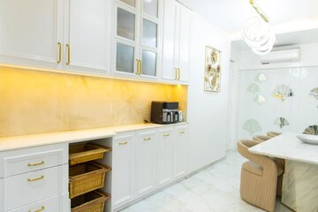 Kitchen in 3 BHK Apartment at Neelkanth Palms, Kapur Bawdi – for Rent