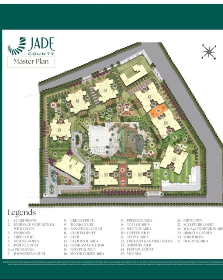 Master Plan, jade-county 3 Bedroom 2358 Sq.Ft. Apartment In Wave City Ghaziabad 9971800