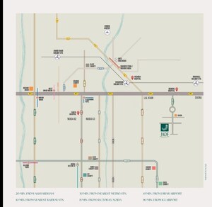 3 BHK Apartment – Map Location View at Jade County, Wave City - for Sale